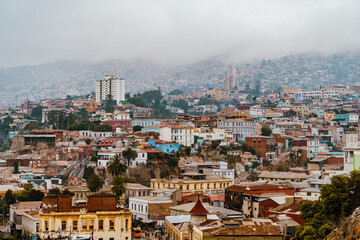 view of the city of valparaiso in chile
