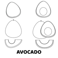 Coloring book for children, Avocado
