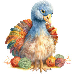 Autumn Turkey Delight: Vibrant Watercolor Clipart and Sublimation Design for Festive Thanksgiving Celebrations