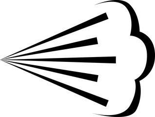 Aerosol spray icon of water or air sprayer nozzle for paint or deodorant spray.