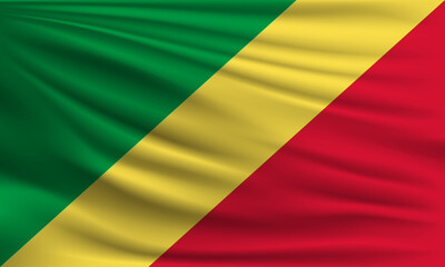 Obraz premium Vector flag of Congo