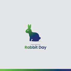 International Rabbit Day. Rabbit day creative concept vector illustration.