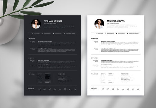 Black & White Resume