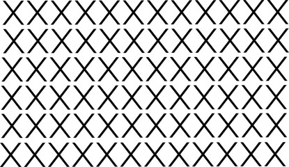 Fototapeta premium Black and white seamless simple cross pattern.