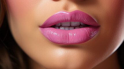 Fototapeta premium Closeup lips. Generative AI