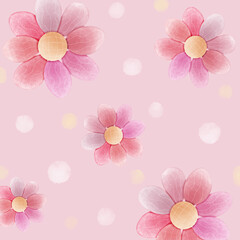 Flowers pink background