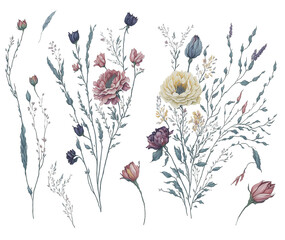 watercolor floral background,  AI generated