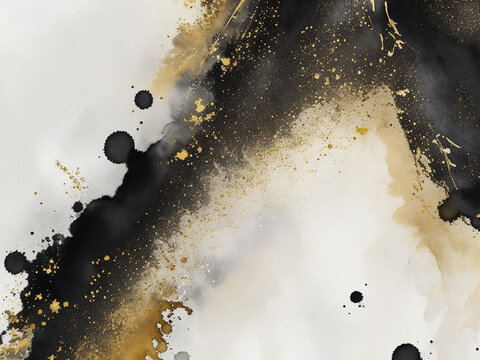 Watercolor background with abstract brush splas
