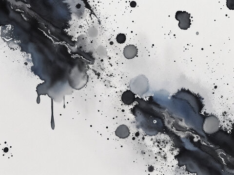 Watercolor background with abstract brush splas