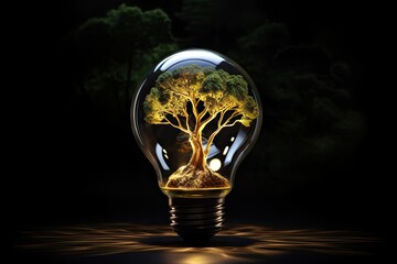 Creative colorful bulb and brain concept on light gray background. Idea generation and innovation theme. Generative AI