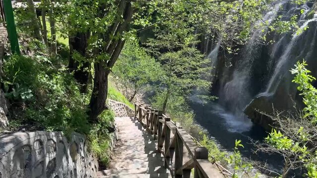 Waterfall beautiful (Kuzalan waterfall) in Karadeniz province. Giresun - Turkey