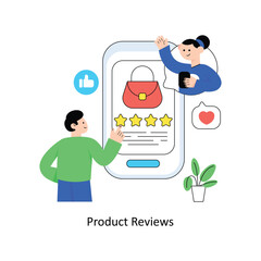 Product Reviews  Flat Style Design Vector illustration. Stock illustration