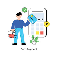 Card Payment  Flat Style Design Vector illustration. Stock illustration