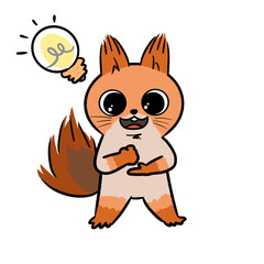 わかった　リスのイラスト