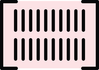 Scan qr code icon outline vector. Smartphone cell. Scanner application color flat