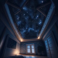 Stars on the ceiling of the room