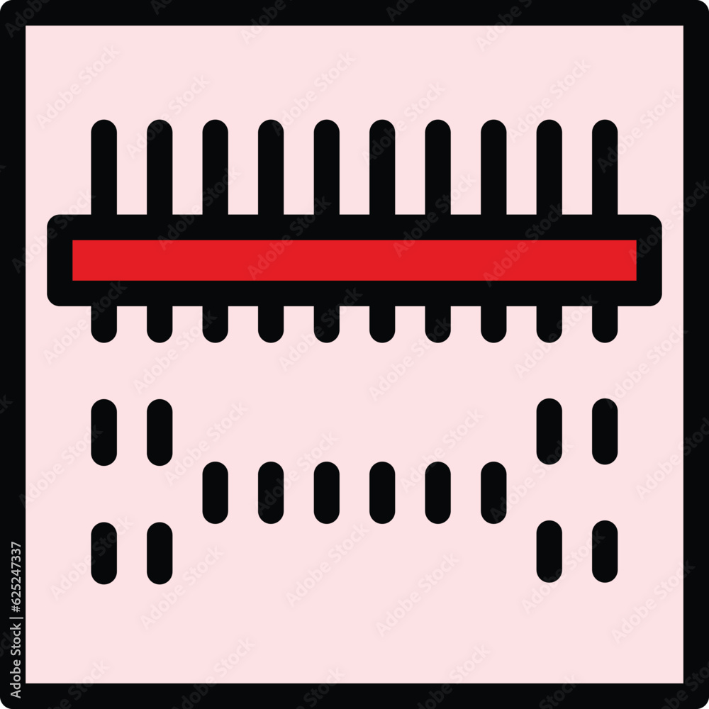 Poster qr reader icon outline vector. code scan. bar scanner color flat