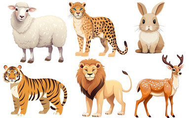 set of animals. generative ai