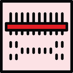 Qr reader icon outline vector. Code scan. Bar scanner color flat