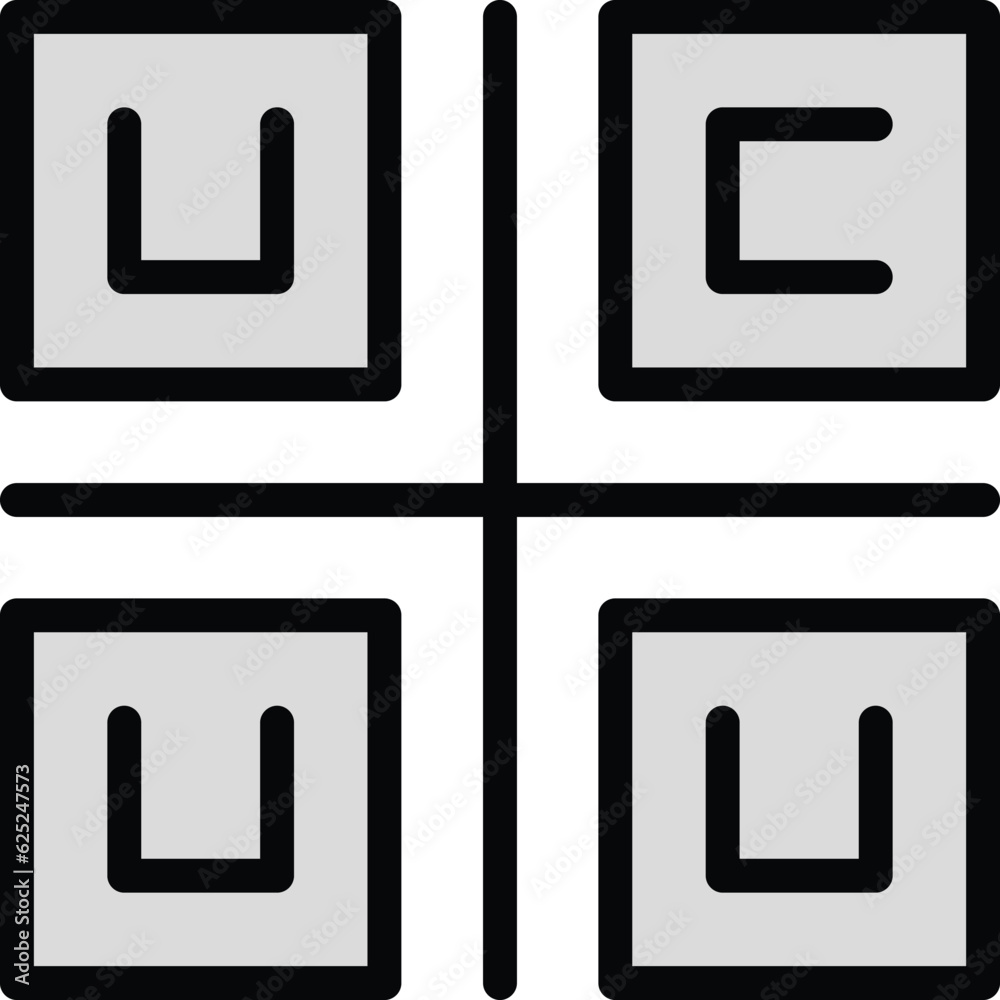 Poster payment qr icon outline vector. scan code. mobile scanner color flat