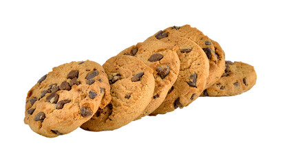 Chocolate chip cookie on transparent png