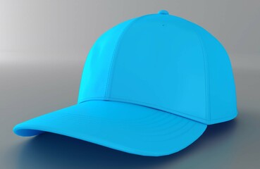Images of blue baseball cap isolated on white background. 3d rendering.