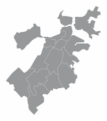 Boston administrative map - obrazy, fototapety, plakaty