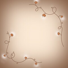 floral background brown autumn