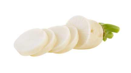 Daikon radishes isolated on transparent png