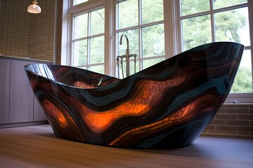 Unusual bathtub design that you won't find in every store, so if you have one, everyone will be talking about your epoxy bathtub. Generative AI Technology 