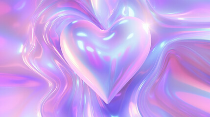 Beautiful holographic mystical charm heart illustration/ background/ wallpaper.