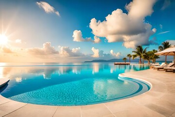 Fototapeta na wymiar pool in resort