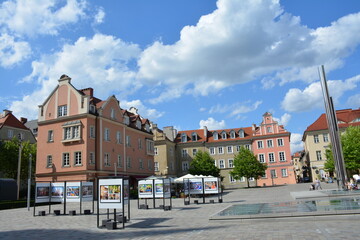 Fototapeta na wymiar walking down the streets of Poznan