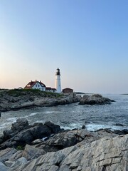 Light house on the coast of Maine, USA