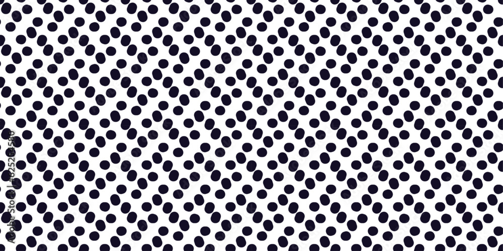 Leinwandbilder Black dots, vector and seamless. White background and identical flakes. For printing and applying to seamless surfaces such as wallpaper or packaging.