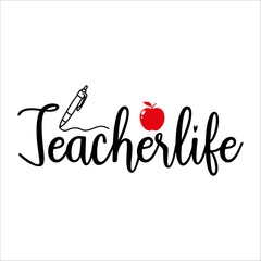 Obraz premium Teacher SVG T-Shirt Design 