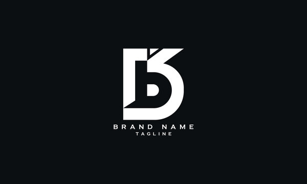 VBD, VDB, Abstract initial monogram letter alphabet logo design