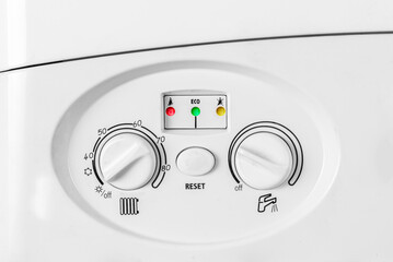 Control panel on the heating boiler.