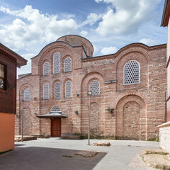 Side facade of Zeyrek Mosque, or Molla Zeyrek Camii, 14th century Middle Byzantine architecture...