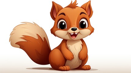  a cute little squirrel sitting on the ground with its mouth open.  generative ai