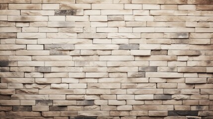 Cream Wall. Cream Brick Wall. Light Background for Design. Background. Made With Generative AI.