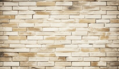 Cream Wall. Cream Brick Wall. Light Background for Design. Background. Made With Generative AI.