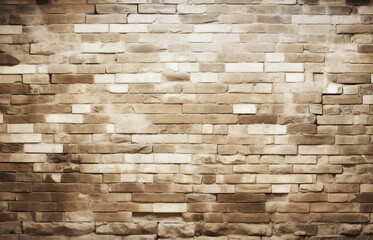 Cream Wall. Cream Brick Wall. Light Background for Design. Background. Made With Generative AI.	