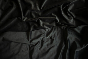 Black and brown velvet with pleated stripes, luxury silk fabric background