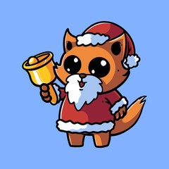 Santa Claus-Style Raccoons