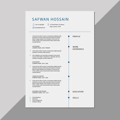 Infographic Cv template.Classy employment interview minimalist sample simple applications resume creative vector illustration design.professional corporate company job modern cover curriculum vitae