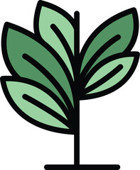 Garden pruning icon outline vector. Tree yard. Plant hedge color flat