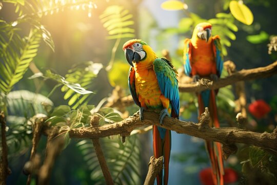 tropical birds, Generative AI