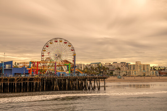 Santa Monica Pier at sunset