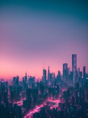 Fototapeta premium futuristic cyberpunk city abstract background Cinematic generative ai illustration art
